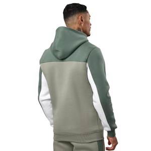 Sweat-shirt à capuche personnalisé pour homme, avec blocs de couleur sur le devant, en coton et polyester, avec poche kangourou, décontracté, pour la gym, streetwear, hiver - Product Image 2
