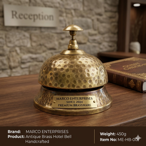 Campana de escritorio náutica de latón macizo, campana de servicio vintage para hotel, campana de recepción, campana de llamada marina antigua, acabado pulido hecho a mano - Product Image 2