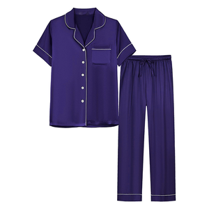 Ensemble de pyjamas en coton confortable pour femmes, vêtements de nuit légers, tenues d'intérieur tendance, fabrication en marque blanche - Product Image 3
