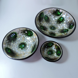 Trending Design of Mother of Pearl Inlay Bowl Wooden Bowl MOP Bowl Serving Bowl Inlay Bowl for Serving at very low factory Price - Product Image 6