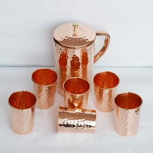 Jarra de Agua de Cobre de Estilo Antiguo - Jarra Ayurvédica para Bebidas Saludables con Tapa de Empuje y Tirón, a Prueba de Fugas, Personalizable, Regalo para el Hogar/Fiestas - Product Image 4
