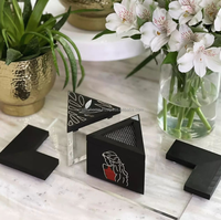Último Diseño Árabe Islámico Tibetano: Set de Incienso de Agarwood, Benjoín y Ámbar Gris con Quemador Impreso, Oud Bakhoor y Lavanda para Decoración del Hogar