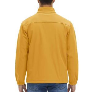 Men's Gray Canvas Bomber <b>Jacket</b> Stand Collar Zipper Closure <b>Waterproof</b> Hooded Formal Autumn Outdoor Wear Regular Fit Solid Color - Product Image 3