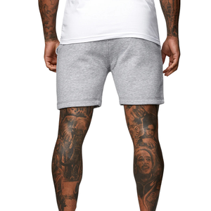 Pantalones Cortos Deportivos para Hombre, Color Gris Jaspeado, Tacto Suave, con Cordón, para Gimnasio, Entrenamiento, Ropa Deportiva Informal - Product Image 3