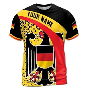 Camisetas de Entrenamiento de Fútbol con Estampado Personalizado de la Bandera de Alemania, Manga Corta, Poliéster/Algodón, Estilo Urbano, Gran Venta 2026 - Product Image 3