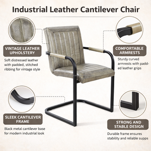 Sillas de Comedor Tapizadas con Respaldo Alto y Patas de Hierro Resistentes para una Comida Diaria Cómoda - Product Image 3