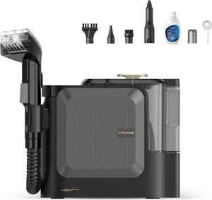 Nettoyeur de tapis portable avec vapeur et lavage à l'eau chaude, machine de nettoyage des tissus d'ameublement avec solution auto-mélangée - Product Image 1