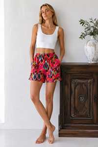 Women's White Cotton/Spandex Board Shorts <b>Elastic</b> Waist Mid Rise Quick Dry Eco-Friendly Breathable Casual Regular Fit 240g - Product Image 2