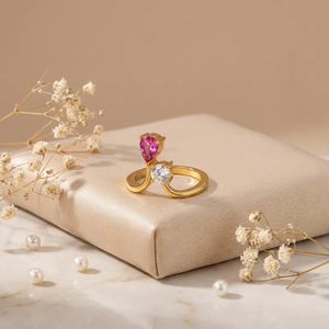 Minimalist Geometric Stainless Steel <b>Ring</b> 304 with 18K Gold PVD Coating Tarnish Free Waterproof Fashion Jewelry <b>Statement</b> <b>Rings</b> - Product Image 3