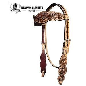 Marque à chaud personnalisée bride d'équitation variété de couleurs turquoise quincaillerie en laiton prix compétitif à l'exportation étal pour chevaux soins aux chevaux - Product Image 1