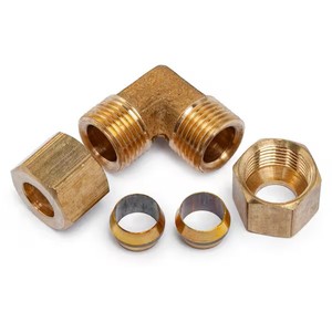 Compression Elbow Forged Brass Equal Male Metric <b>Square</b> ODM <b>Pipe</b> Fittings (AOL-109) SAE #060201 - Product Image 5