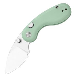 Couteaux pliants compacts haut de gamme avec lame à bord uni foncé et poignée texturée orange pour équipement de camping et utilisation quotidienne en poche - Product Image 2