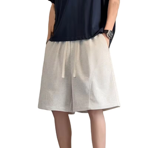 Men's Casual Sports Shorts Hot Shorts Knitted Mid Waist 100% Cotton Eco-Friendly Breathable Quick Dry Elastic Drawstring Shorts - Product Image 3