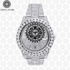Reloj Charm Jewells de Lujo para Hombre, Caja de Acero Inoxidable, Esfera Analógica de 40 mm, Cierre Oculto con Botón, Cristal, Fecha Automática Mecánica - Product Image 5