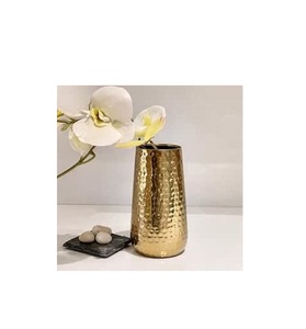 Vase floral en métal design, élégant centre de table pour salon, décoration élégante pour la maison, matériau durable, finition premium, accent décoratif - Product Image 5