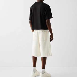 Camiseta Extra Grande de Alta Calidad, 100% Algodón Orgánico, Bordada, Diseño Casual Liso, 300 Gramos, Tejido Transpirable de Secado Rápido - Product Image 3