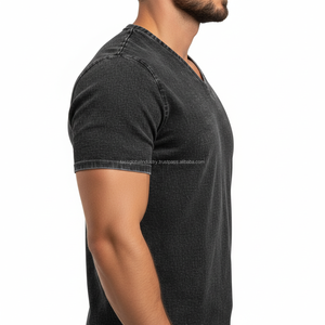 Men's Acid Wash <b>T</b>-<b>Shirt</b> Oversized Washed Quick Dry Breathable Custom OEM Wholesale - Product Image 4
