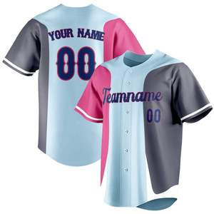 Custom Unisex Baseball Jersey Personalized Team Name Number Sublimated Print Moisture Wicking Short Sleeve Adult Uniform - Product Image 3