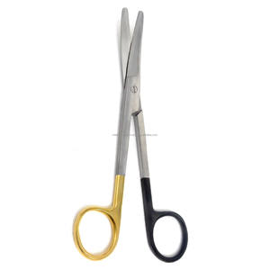 Tijeras de Disección Curvas TC SuperCut Mayo de 6.75'' con Carburo de Tungsteno, Instrumento Quirúrgico Manual, Anillo Negro/Dorado, CE ISO OEM ODM - Product Image 3