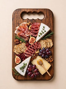 Planche à découper artisanale en bois de noyer massif Artizon Studio, planche de service rustique, design charcuterie, finition durable et alimentairement sûre - Product Image 2