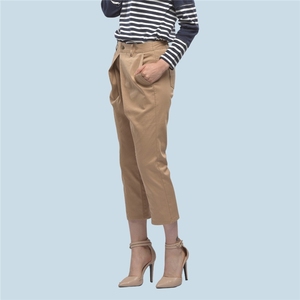 Pantalon confortable en coton élégant et formel pour femmes ODM - Product Image 2