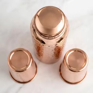 Pure Copper Eco-Friendly Water <b>Bottle</b> for Adults with Custom Logo 100% Pure Copper Storage Travel & Picnic Use with Lid - Product Image 5