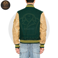 Créez votre propre veste de baseball universitaire d'hiver entièrement personnalisée en toile 100% coton, col montant, respirante et coupe-vent pour hommes