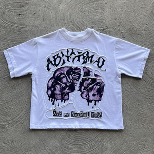Camiseta Corta Oversize de Algodón 100% con Estampado Gráfico Vintage Personalizado para Hombre, Estilo Urbano, Impresión DTG Personalizada al por Mayor - Product Image 6