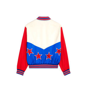 Veste universitaire en soie pour homme, finition satinée de qualité supérieure, veste Letterman, étiquette privée personnalisée, OEM ODM, vêtements d'extérieur tendance - Product Image 2