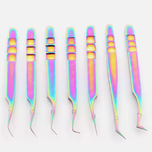 แหนบปลายโค้งสแตนเลสสตีล - อุปกรณ์เสริมความงามป้องกันไฟฟ้าสถิตย์ ทนทาน สำหรับจัดแต่งขนตา - Product Image 3