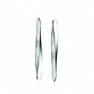 Professional Stainless Steel Eyelash Tweezers Slant Tip Satin Silver Finish Beauty Grooming <b>Tool</b> for Ladies - Product Image 3