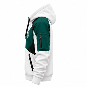 Men’s Athletic <b>Full</b> <b>Zip</b> <b>Hoodie</b> with Flexible Fabric, Lightweight Construction, Comfortable Fit, and Sporty Design for Training - Product Image 6