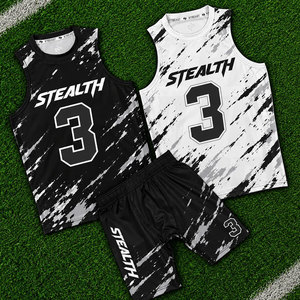 Tenues de football américain personnalisées pour équipes – Ensembles de maillots de compression 7v7 sur mesure pour programmes jeunes et ligues adultes – Compétitives - Product Image 4