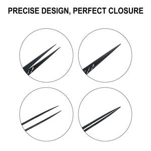 Pinces à cils pour extensions et épilation des poils incarnés, pinces biseautées professionnelles en acier inoxydable - Product Image 2