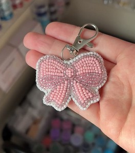 Crystal Saturn Keychain With Seed Beads <b>Custom</b> Beaded Bag Charm Trendy <b>Key</b> Ring Decorative <b>Key</b> Holder Women Fashion Accessory - Product Image 5