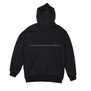 <b>Black</b> Cotton Blended <b>Men's</b> Pullover Basic <b>Hoodie</b> Winter Fleece Custom Logo Wholesale Blank Oversized Unisex <b>Men</b> Hoodies - Product Image 5