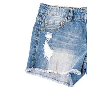 Shorts de mezclilla de algodón para mujer, con bolsillos rotos, casuales, de mezclilla, a la moda para el verano, estilo streetwear. - Product Image 2