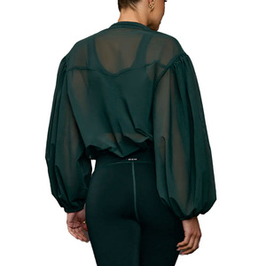 Y2K Street Custom Women’s Sheer Sleeve Cropped Windbreaker Lightweight Fashion Fitness <b>Jacket</b> Premium Lightweight <b>jacket</b> for <b>men</b> - Product Image 2