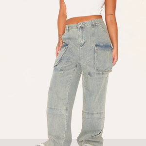 Fabricante Profesional OEM, Jeans de Mezclilla para Mujer, Venta Caliente, Jeans Casuales de Color Sólido Personalizados para Mujer a un Precio Razonable - Product Image 2