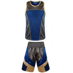 Tenue d'entraînement de Wushu Sanda et de Boxe 100 % Polyester pour Adultes Unisexe, Séchage Rapide, Respirante, avec Logo Frontal, Arts Martiaux - Product Image 1
