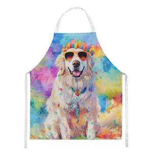 Great Pyrenees Hippie Dawg Unisex Large Multicolor <b>Apron</b> for Cooking Baking Crafts <b>Gardening</b>-for Adults Men and Women - Product Image 1