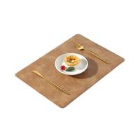 Nouvelle Arrivée : Set de Table Rectangulaire Personnalisé en Similicuir PU de Luxe, Fait Main, Réutilisable, Lavable, Épaisseur 2mm, Idéal pour Événements Festifs et la Maison