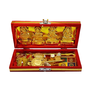 พระเครื่องโลหะศรีดานัลักมี คูเบอร์ บันดารี ยันตรา สำหรับพิธีกรรมดิวาลี ใช้สำหรับการประกอบพิธีกรรมทางจิตวิญญาณและเป็นของขวัญ - Product Image 1