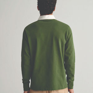 Camiseta de Rugby a Rayas Estampada para Hombre, Cómoda, de Alta Calidad, 100% Algodón, Antibacteriana, Cuello en V, para Uso Diario y Actividades al Aire Libre - Product Image 3