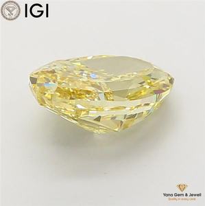Diamante Cultivado en Laboratorio con Certificación IGI, Forma Ovalada, 3.50 Quilates, Claridad VS2, Color Amarillo Intenso, para Joyería Fina - Product Image 6