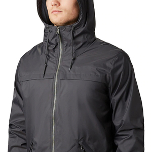 Branded Activewear Supplier Low MOQ Windproof Activewear <b>Jackets</b> Outerwear Solid Color <b>Zip</b> <b>Up</b> <b>Jacket</b> Men's Hooded Windbreaker - Product Image 2