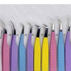 Pince à épiler pour cils volumineux, pince à épiler japonaise à 45 et 90 degrés, pince à épiler rose doré, extension de cils personnalisable - Product Image 1