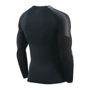 Rashguard à manches longues pour homme, motif camouflage blanc et noir, impression par sublimation, protection UV écologique, séchage rapide, polyester/nylon - Product Image 6