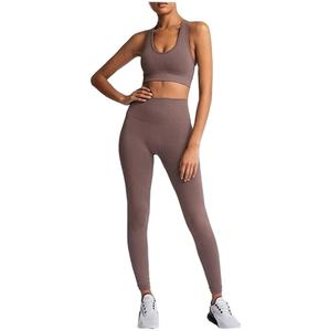 Ensemble de vêtements de sport de yoga et de course à pied pour femmes à séchage rapide entraînement de fitness taille haute avec fonction de taille plus ensembles d'entraînement pour femmes - Product Image 1