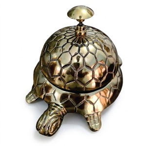 Cloche de bureau artisanale en forme de tortue avec finition nickel poli, cloche de table décorative nautique pour réception d'hôtel, bureau - Product Image 6